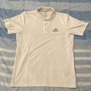 Adidas white polo